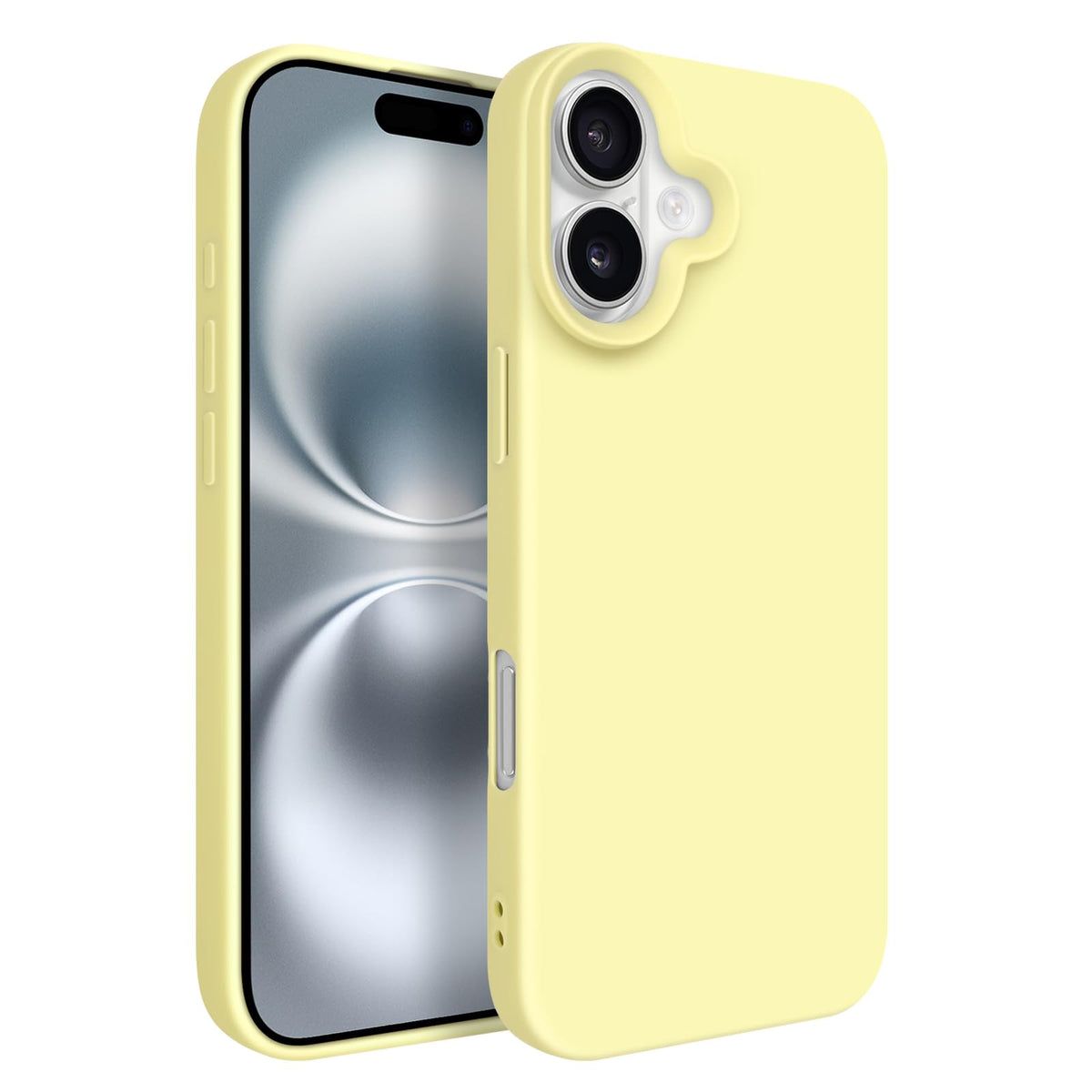 Newseego for iPhone 17 Pro Max Case with Camera Control Button, Solid Color Liquid Silicone Case for Women Girls Men Anti-Scratch Lining Shockproof Drop Protective Cover for iPhone 17 Pro Max-Yellow