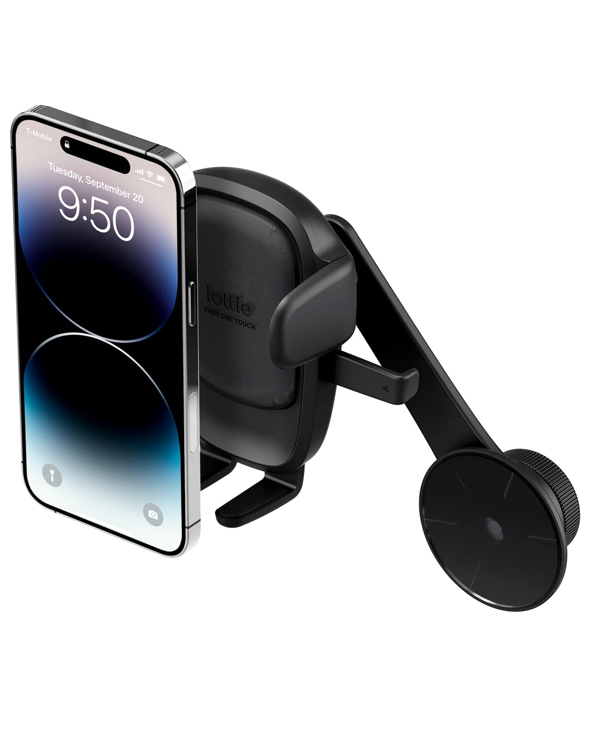 iOttie Easy One Touch Signature Dashboard & Windshield Universal Car Mount Phone Holder Desk Stand with Suction Cup Base and Telescopic Arm for iPhone, Samsung, Google, More Smartphones