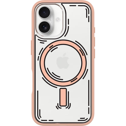 OtterBox iPhone 16 Pro Symmetry Series Clear Case - Floral Romance Blue