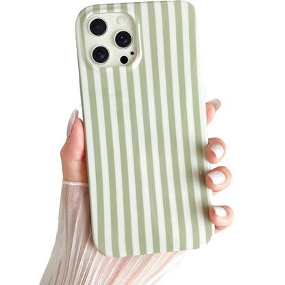 Yeddabox for iPhone 16 Pro Case Cute Striped Phone Case Soft TPU Slim Shockproof Phone Cover for Women Girls, Pink and Yellow