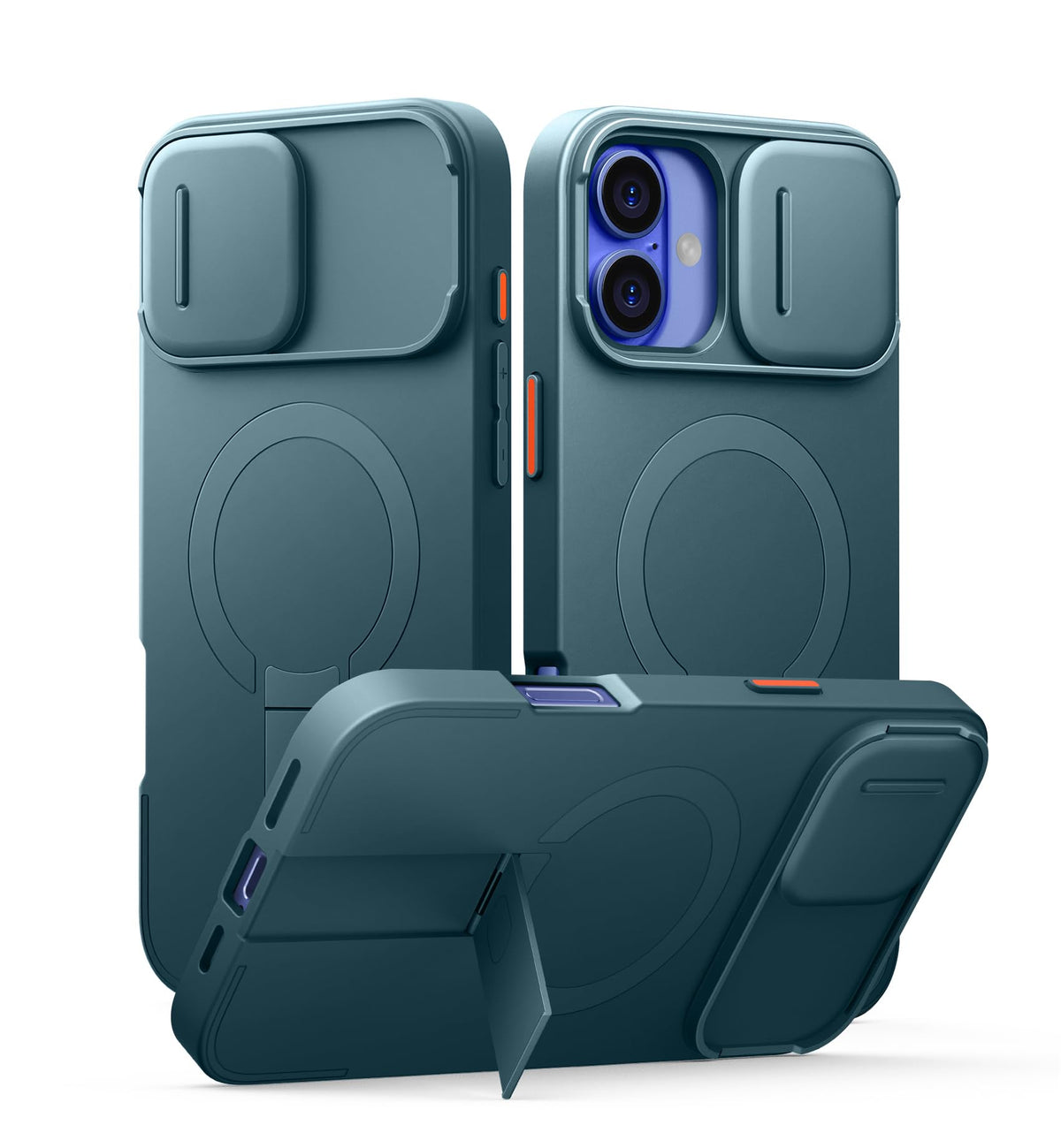 SURITCH for iPhone 17 Pro Max Case with Camera Control Cover, Camera Cover and Adjustable Kickstand, Compatible with MagSafe, Shockproof Bumper Protective Cases 6.9 Inch, Black
