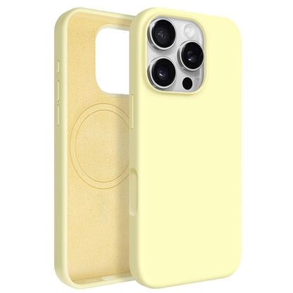 Newseego for iPhone 17 Pro Max Case with Camera Control Button, Solid Color Liquid Silicone Case for Women Girls Men Anti-Scratch Lining Shockproof Drop Protective Cover for iPhone 17 Pro Max-Yellow