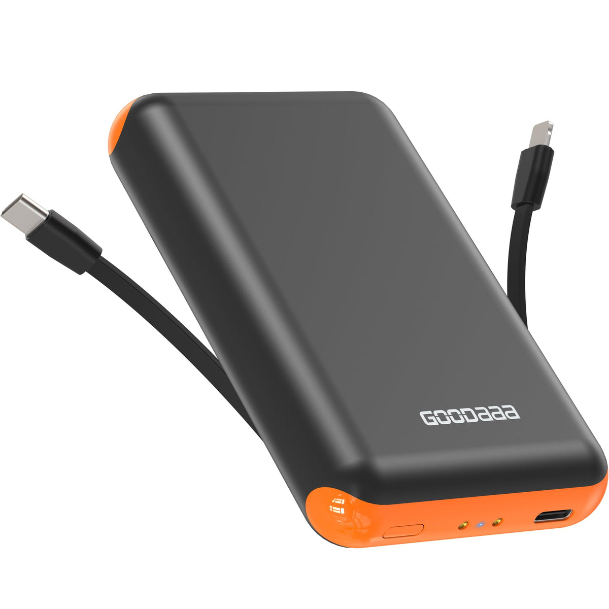 GOODaaa Portable Charger, 3-Pack 10000mAh Slim Power Bank Built in Cables