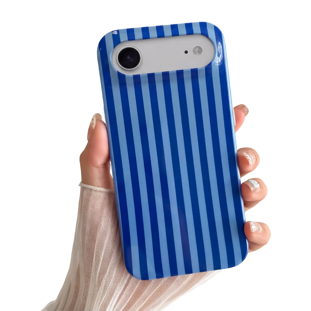 Yeddabox for iPhone 16 Pro Case Cute Striped Phone Case Soft TPU Slim Shockproof Phone Cover for Women Girls, Pink and Yellow