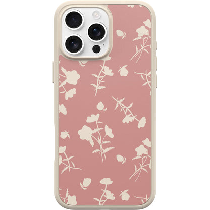 OtterBox iPhone 16 Pro Symmetry Series Clear Case - Floral Romance Blue
