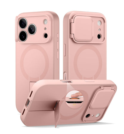SURITCH for iPhone 17 Pro Max Case with Camera Control Cover, Camera Cover and Adjustable Kickstand, Compatible with MagSafe, Shockproof Bumper Protective Cases 6.9 Inch, Black