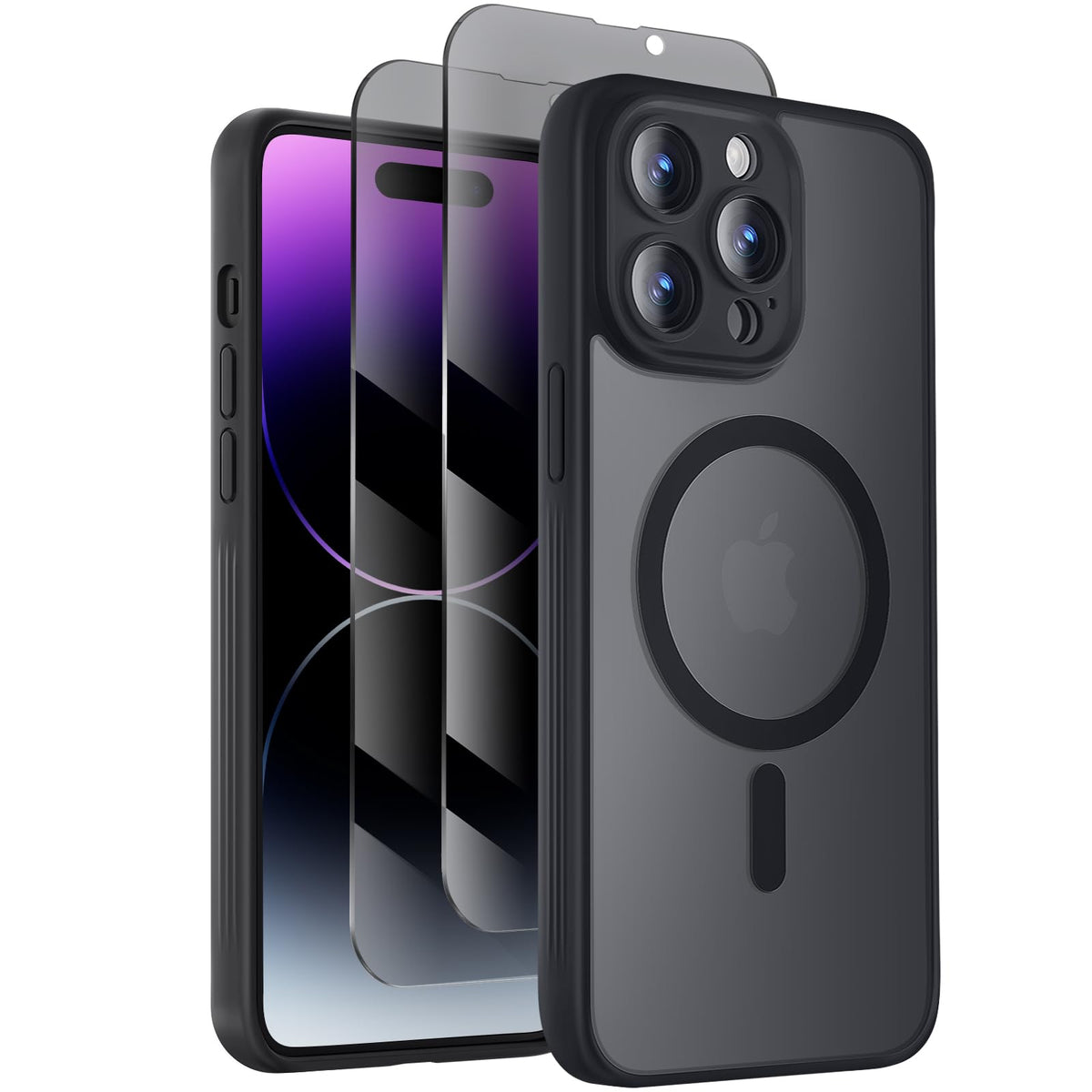 Symcele Designed for iPhone 16 Pro Max Case, Black