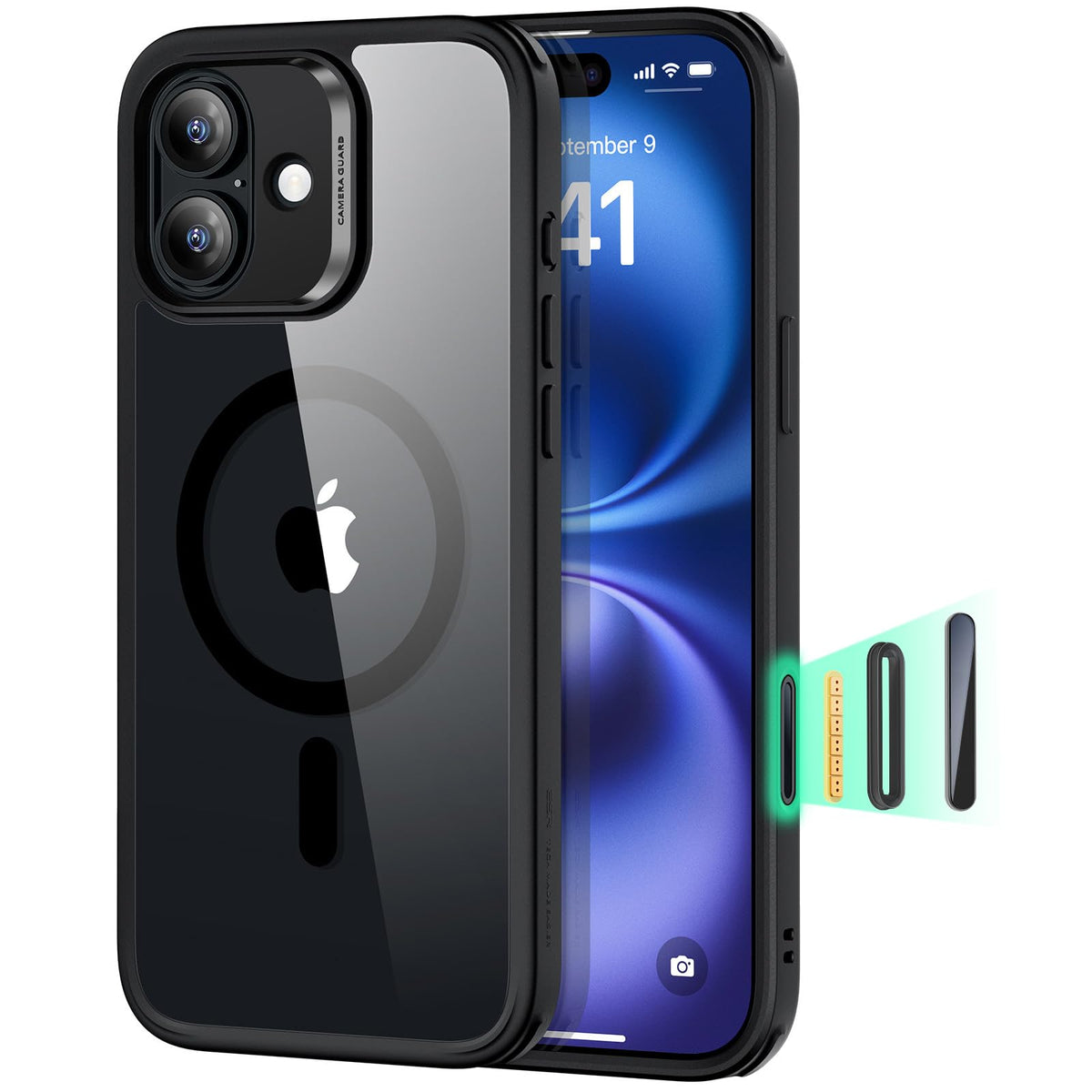 ESR Classic Hybrid for iPhone 16 Case, Clear