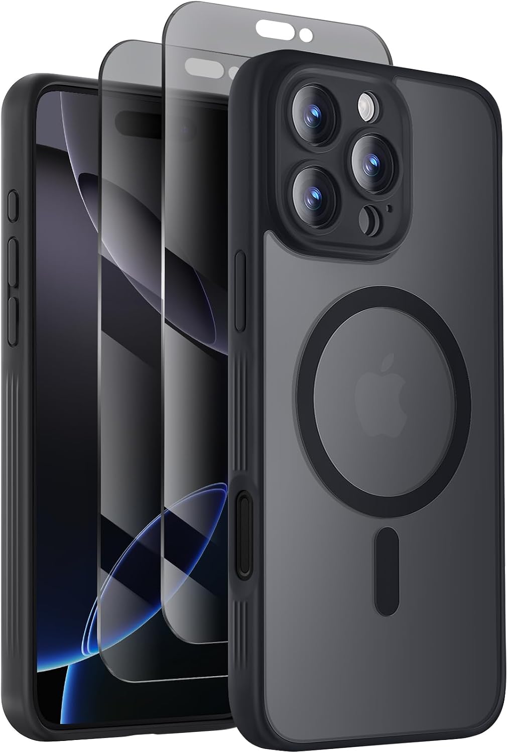 Symcele Designed for iPhone 16 Pro Max Case, Black