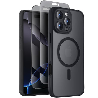 Symcele Designed for iPhone 16 Pro Max Case, Black