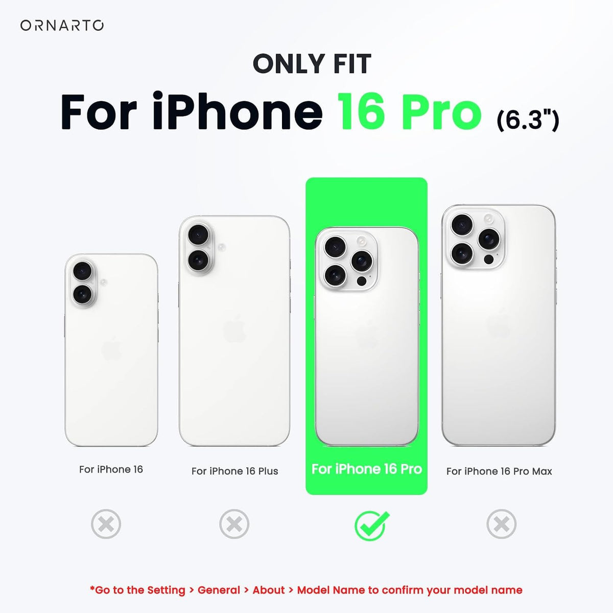 ORNARTO for iPhone 16 Pro Case, Liquid Silicone, Cherry Blossom