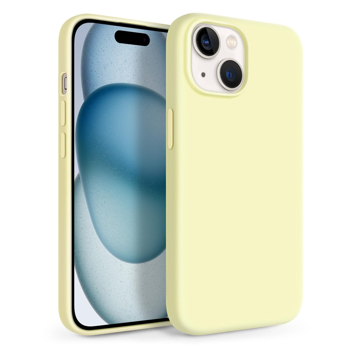 Newseego for iPhone 17 Pro Max Case with Camera Control Button, Solid Color Liquid Silicone Case for Women Girls Men Anti-Scratch Lining Shockproof Drop Protective Cover for iPhone 17 Pro Max-Yellow