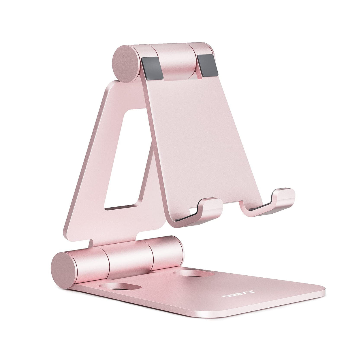 Nulaxy Full Aluminum Dual Folding Cell Phone Stand for Desk, Blue