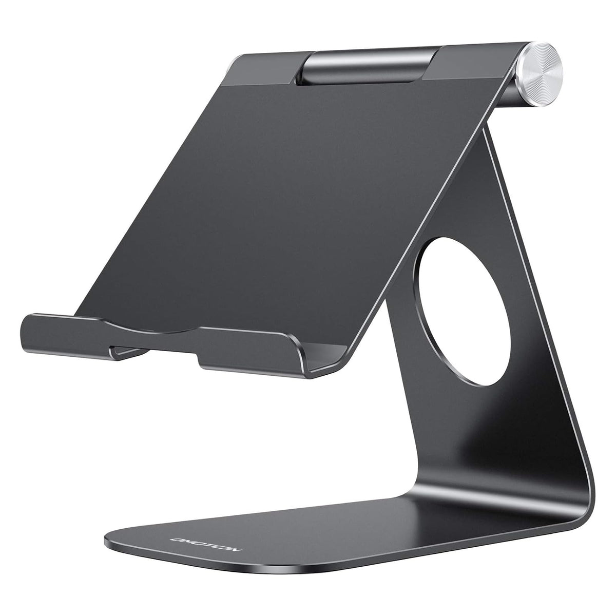 OMOTON T1 Adjustable Tablet Stand for Desk, Aluminum Holder for iPad Silver
