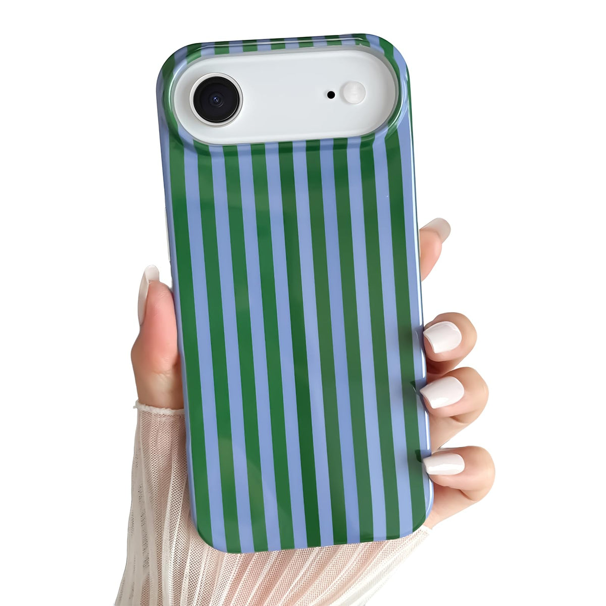 Yeddabox for iPhone 16 Pro Case Cute Striped Phone Case Soft TPU Slim Shockproof Phone Cover for Women Girls, Pink and Yellow