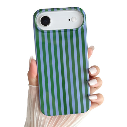 Yeddabox for iPhone 16 Pro Case Cute Striped Phone Case Soft TPU Slim Shockproof Phone Cover for Women Girls, Pink and Yellow
