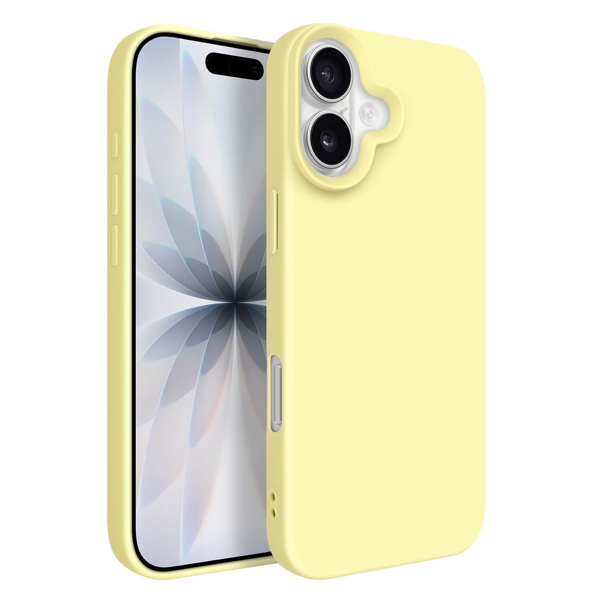 Newseego for iPhone 17 Pro Max Case with Camera Control Button, Solid Color Liquid Silicone Case for Women Girls Men Anti-Scratch Lining Shockproof Drop Protective Cover for iPhone 17 Pro Max-Yellow