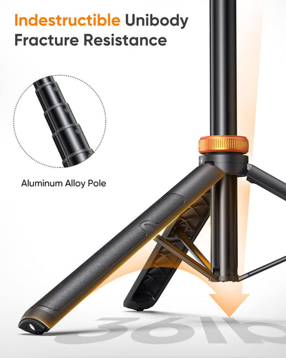 EUCOS 62" Phone Tripod, Tripod for iPhone & Selfie Stick with Remote