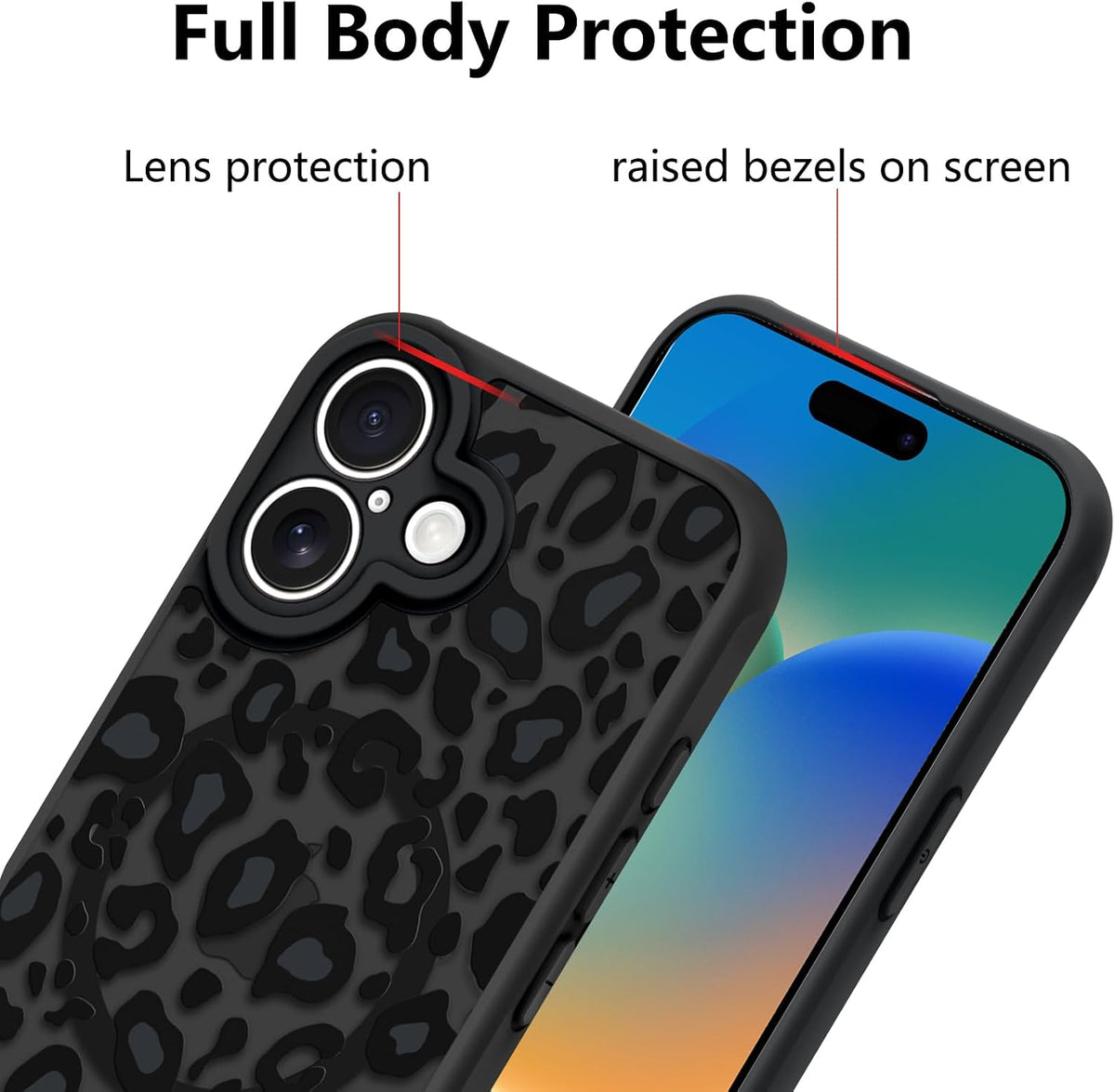 KANGHAR Case for iPhone 16 Phone Case Leopard Printed Pattern