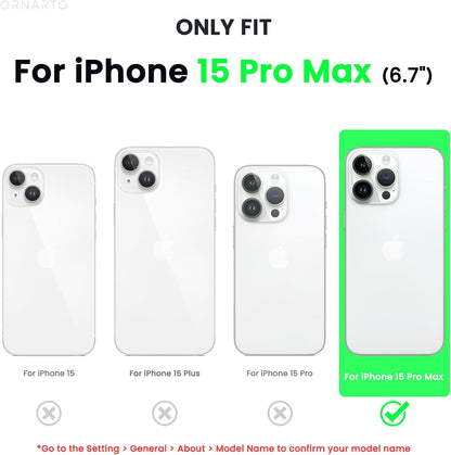 ORNARTO for iPhone 15 Pro Max Case, Liquid Silicone, Cherry Blossom