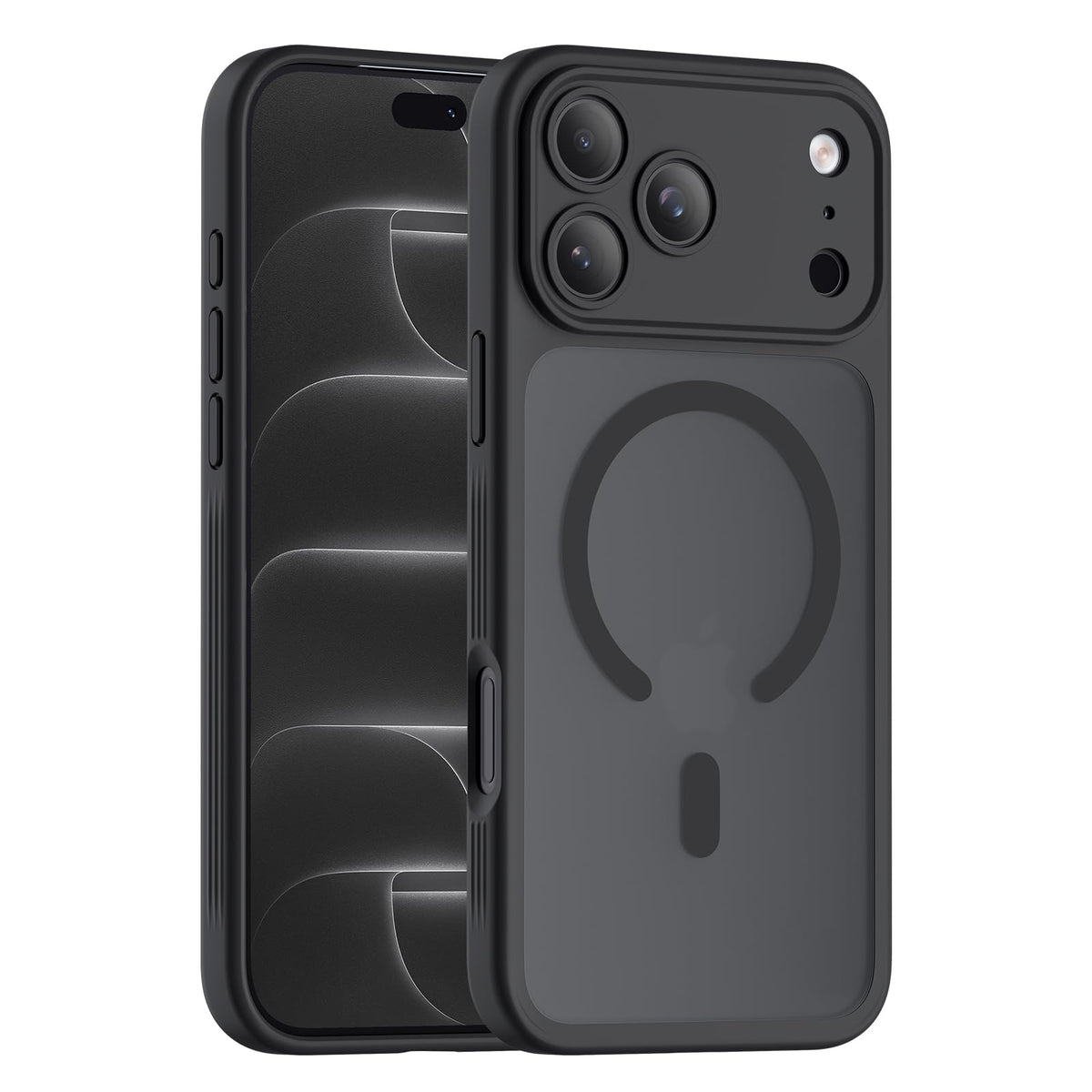 Symcele Designed for iPhone 16 Pro Max Case, Black