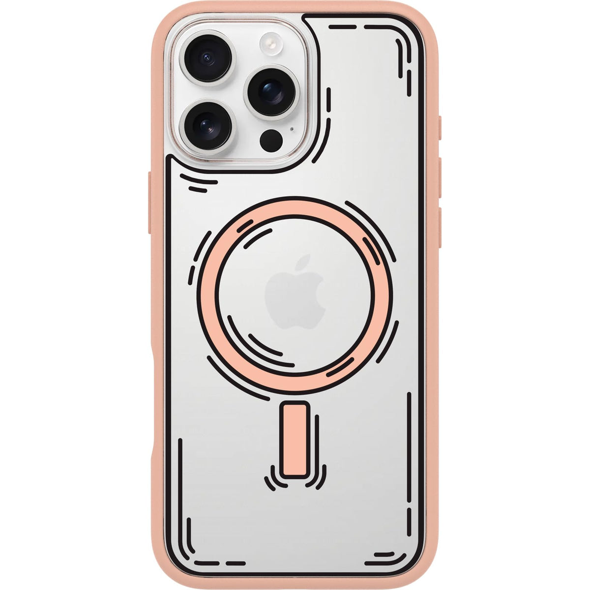 OtterBox iPhone 16 Pro Symmetry Series Clear Case - Floral Romance Blue