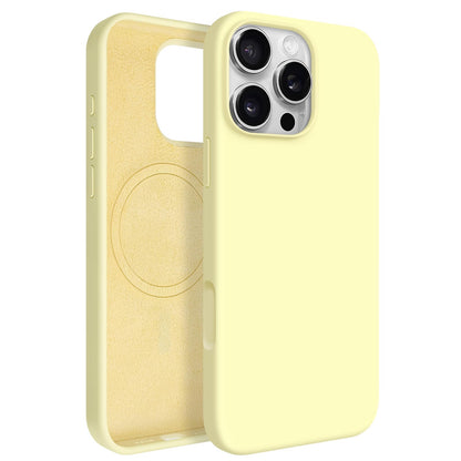 Newseego for iPhone 17 Pro Max Case with Camera Control Button, Solid Color Liquid Silicone Case for Women Girls Men Anti-Scratch Lining Shockproof Drop Protective Cover for iPhone 17 Pro Max-Yellow