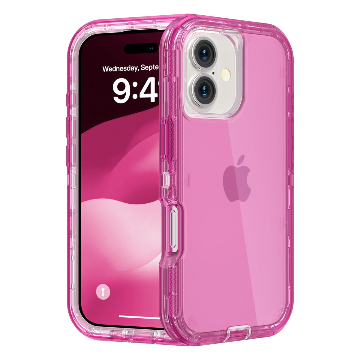 Follaroma for iPhone 16 Plus Case, Shockproof, Crystal Clear