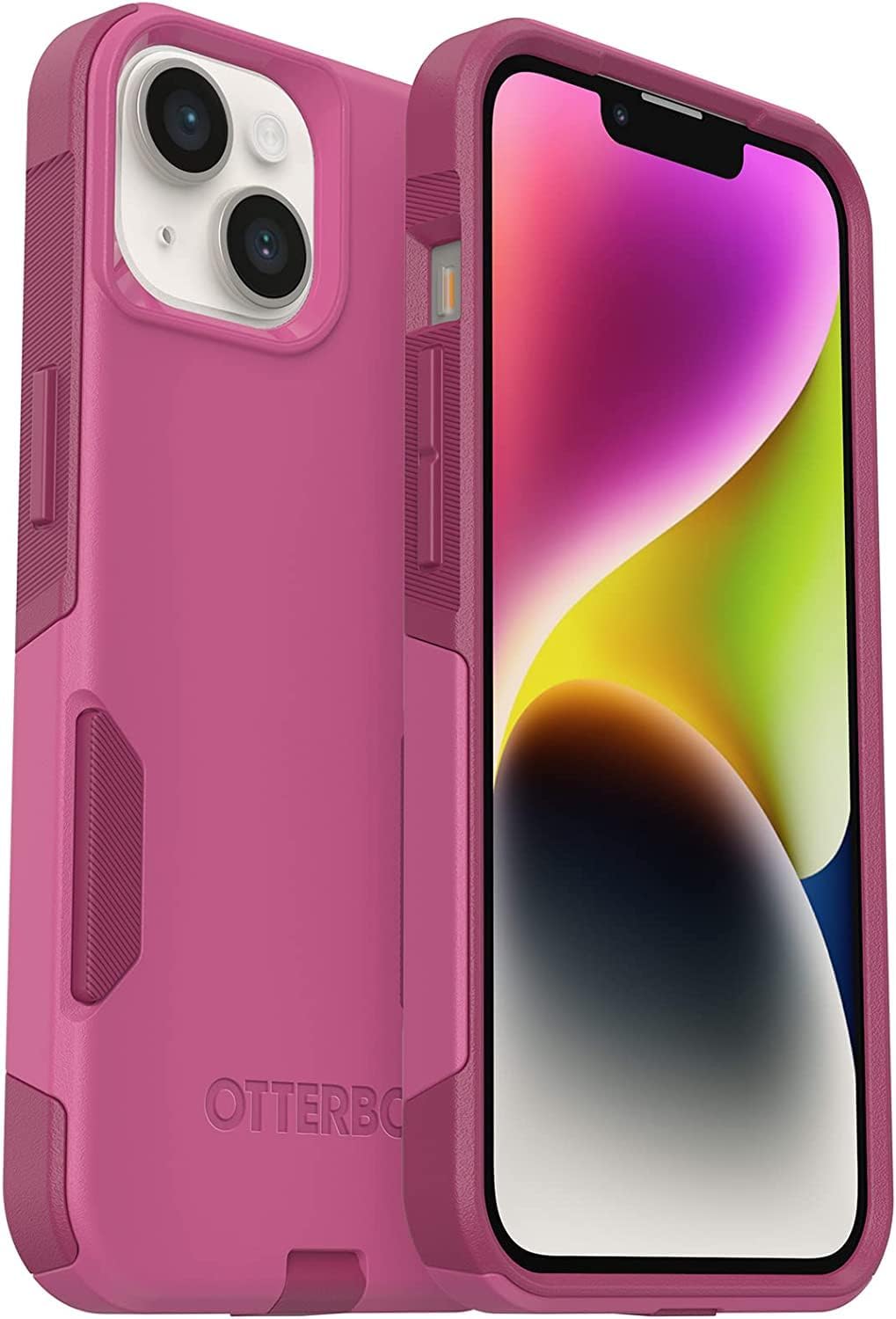 OtterBox iPhone 14 & iPhone 13 Commuter Series Case - INTO THE FUCSHIA (Pink), slim & tough, pocket-friendly, with port protection