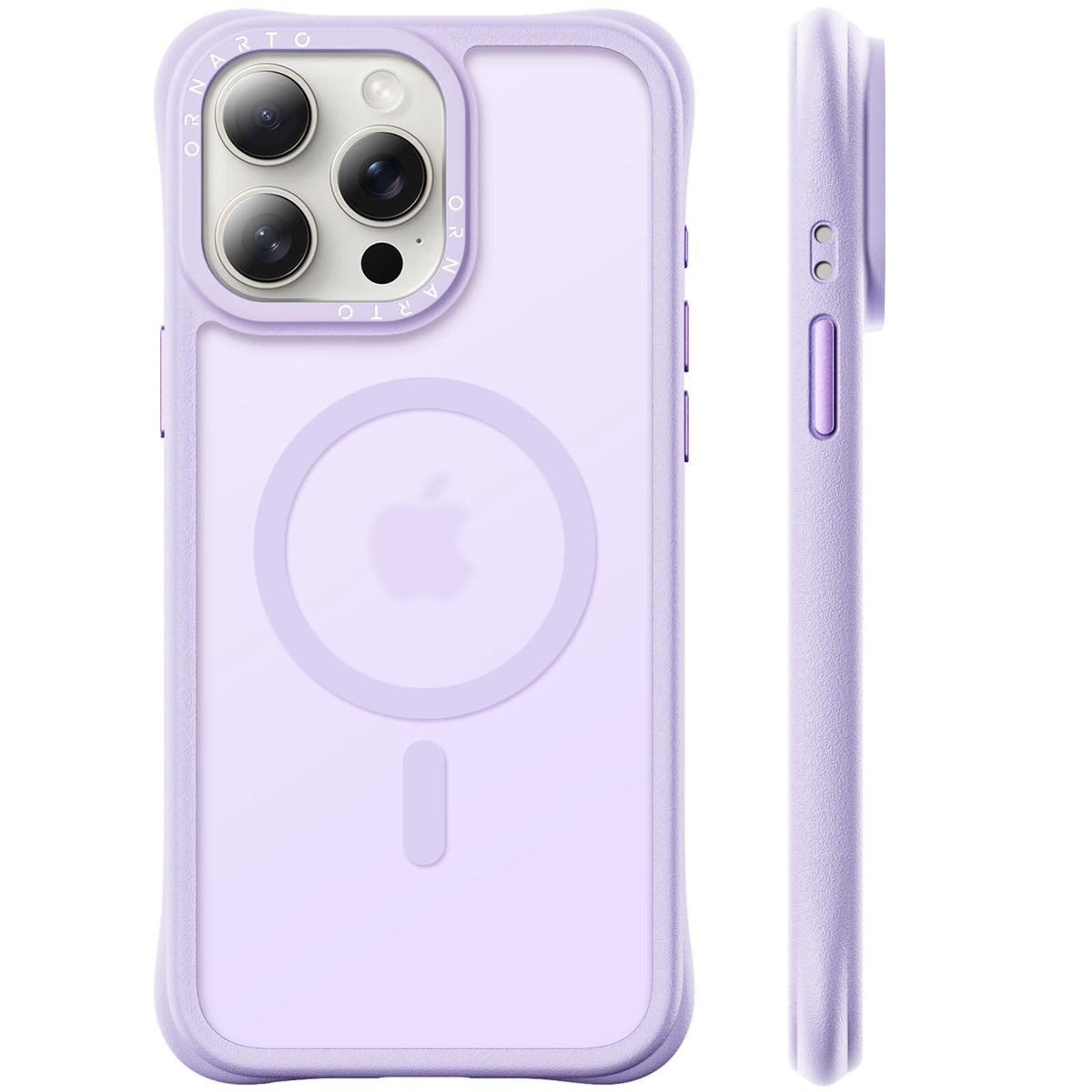 ORNARTO Magnetic for iPhone 15 Pro Max Case, Translucent Matte, Chalk Pink