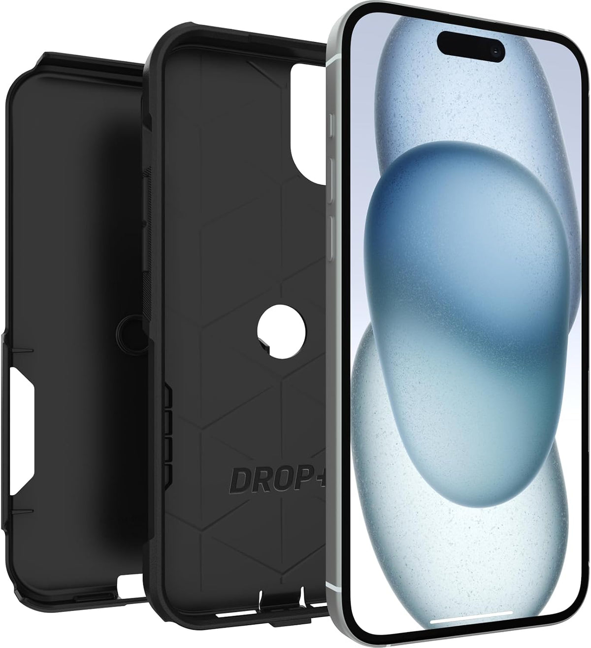 OtterBox iPhone 15 Plus and iPhone 14 Plus Commuter Series Case - Black, Slim & Tough, Pocket-Friendly, with Port Protection