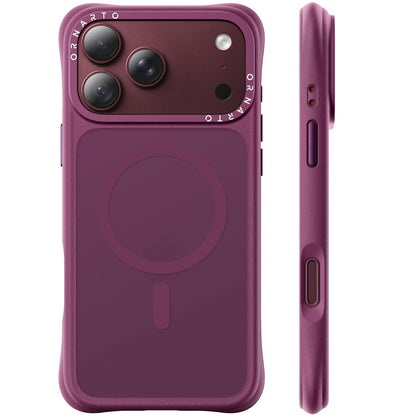 ORNARTO Magnetic for iPhone 17 Pro Max Case, Translucent Matte, Chalk Pink