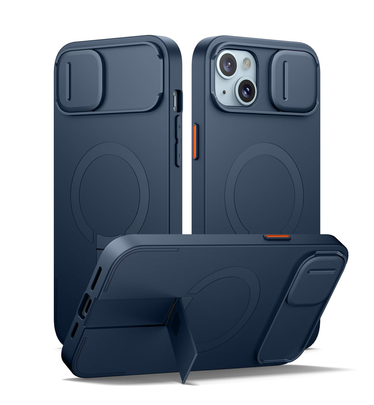 SURITCH for iPhone 17 Pro Max Case with Camera Control Cover, Camera Cover and Adjustable Kickstand, Compatible with MagSafe, Shockproof Bumper Protective Cases 6.9 Inch, Black