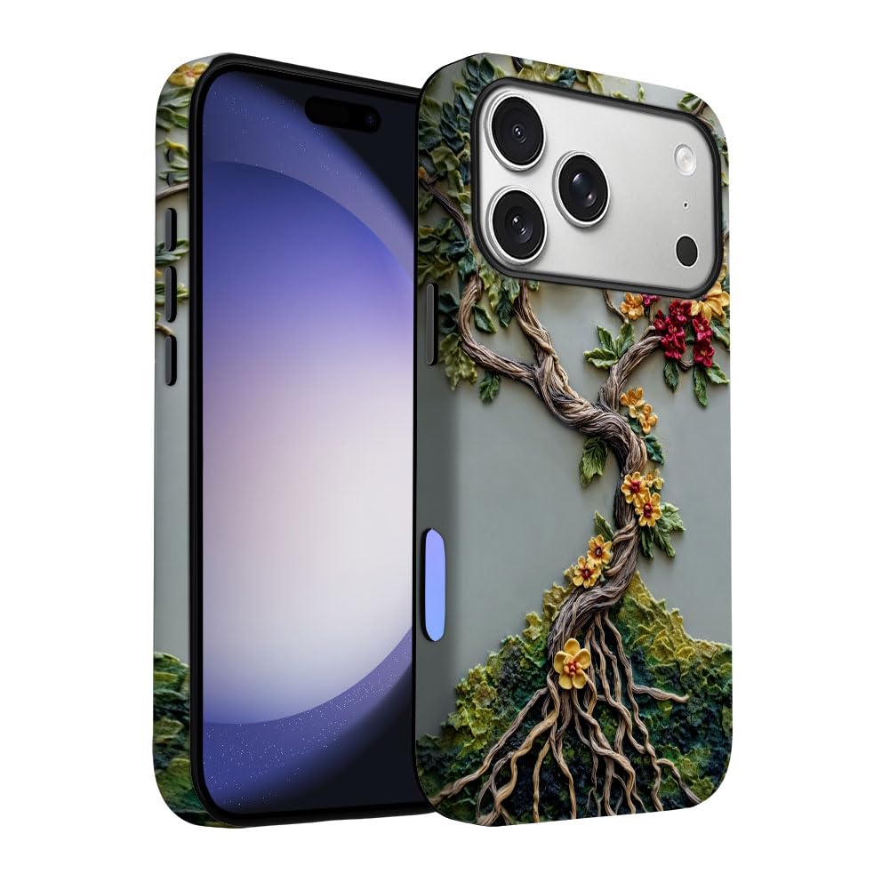 for iPhone 17 Pro Max/iPhone 18 Pro Max Case | Beige Navy Blue Stars | Slim Drop Protection Design