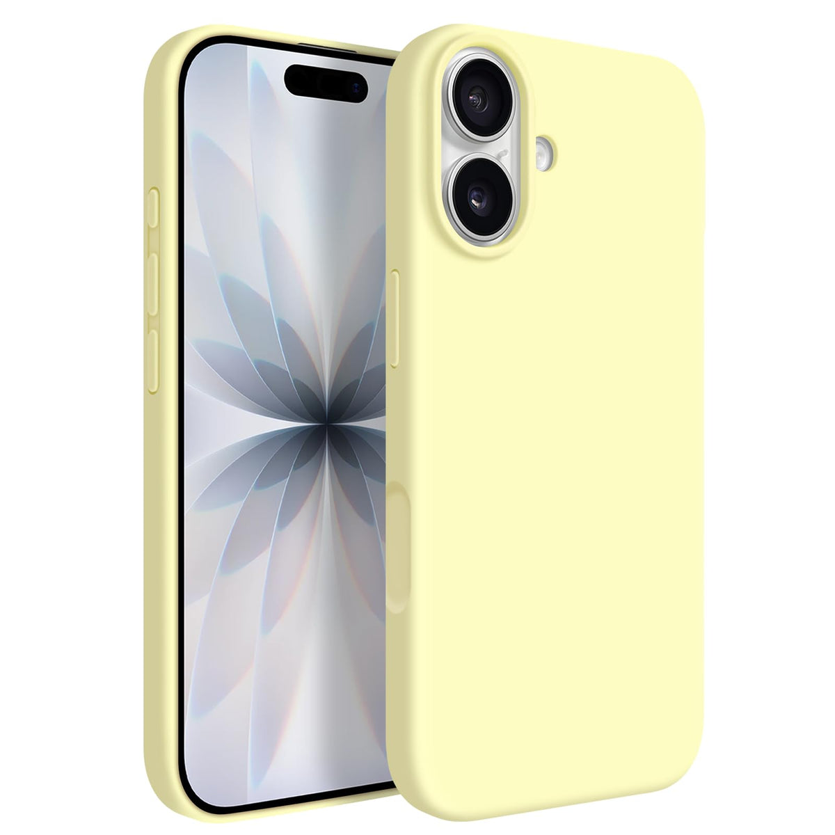 Newseego for iPhone 17 Pro Max Case with Camera Control Button, Solid Color Liquid Silicone Case for Women Girls Men Anti-Scratch Lining Shockproof Drop Protective Cover for iPhone 17 Pro Max-Yellow
