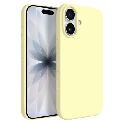 Newseego for iPhone 17 Pro Max Case with Camera Control Button, Solid Color Liquid Silicone Case for Women Girls Men Anti-Scratch Lining Shockproof Drop Protective Cover for iPhone 17 Pro Max-Yellow