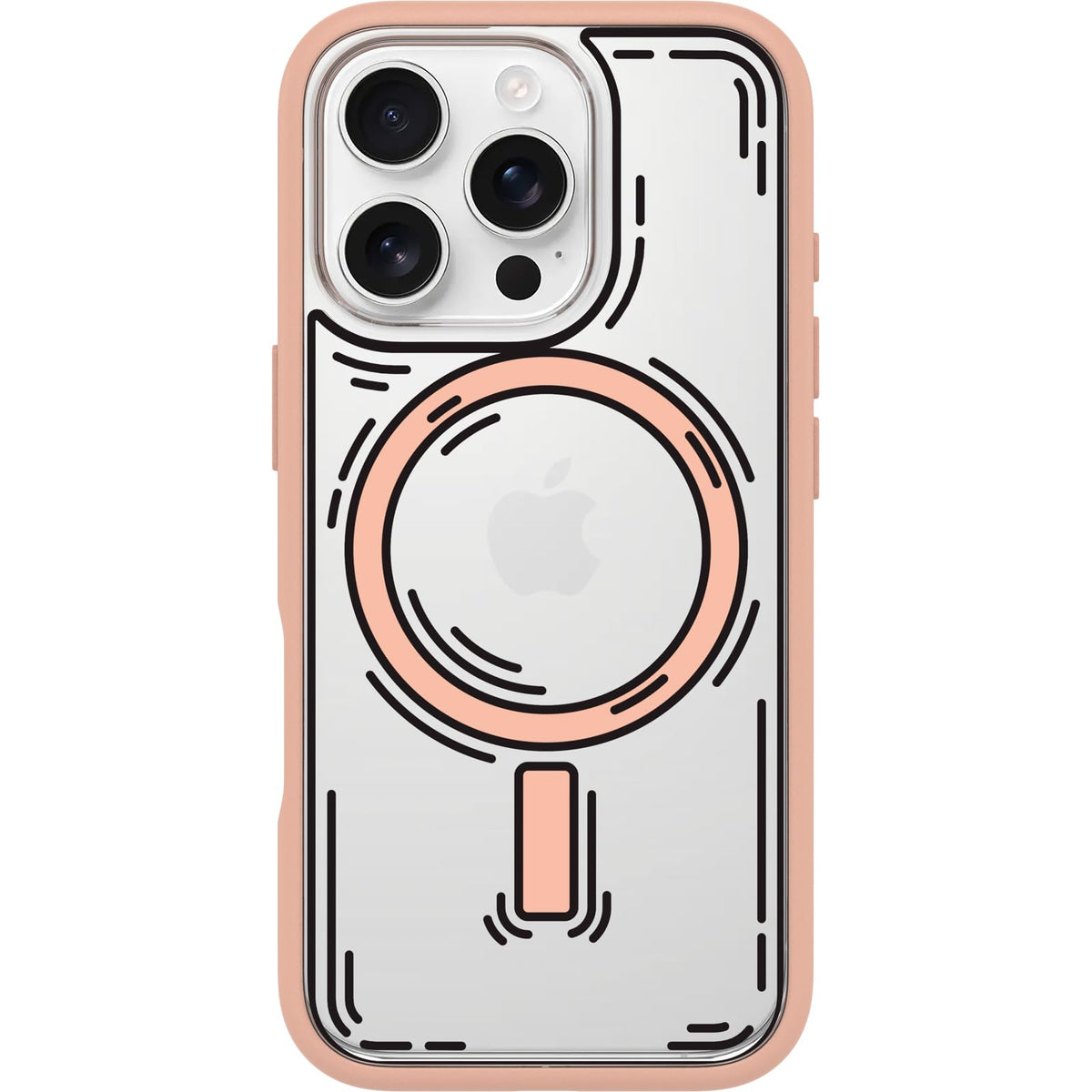 OtterBox iPhone 16 Pro Symmetry Series Clear Case - Floral Romance Blue
