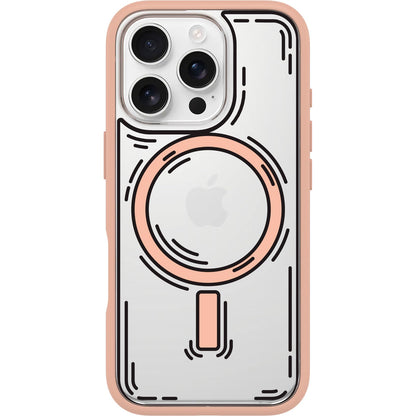 OtterBox iPhone 16 Pro Symmetry Series Clear Case - Floral Romance Blue