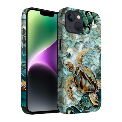 for iPhone 17 Pro Max/iPhone 18 Pro Max Case | Beige Navy Blue Stars | Slim Drop Protection Design