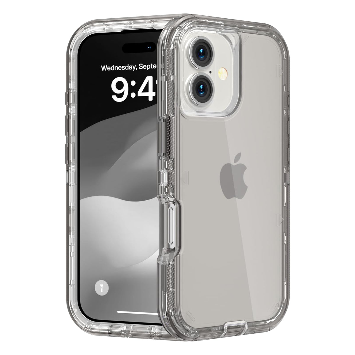 Follaroma for iPhone 16 Plus Case, Shockproof, Crystal Clear