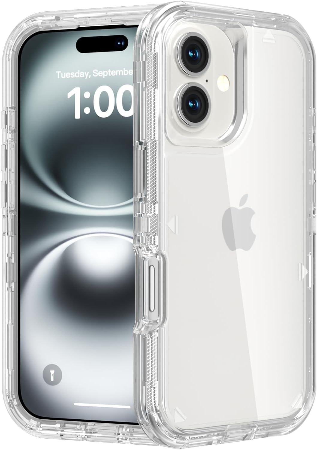 Follaroma for iPhone 16 Plus Case, Shockproof, Crystal Clear