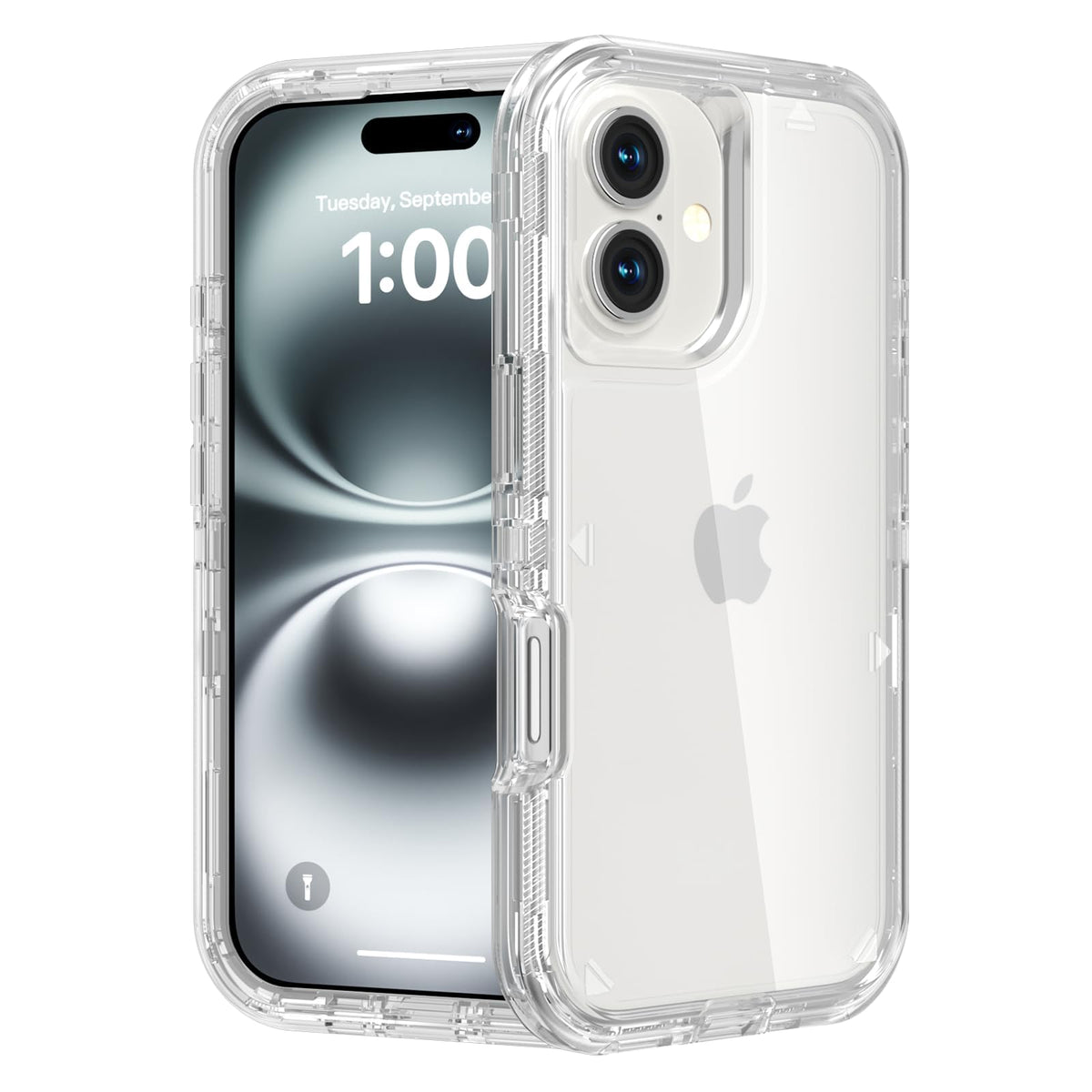 Follaroma for iPhone 16 Plus Case, Shockproof, Crystal Clear