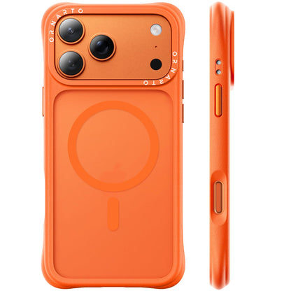 ORNARTO Magnetic for iPhone 17 Pro Max Case, Translucent Matte, Chalk Pink