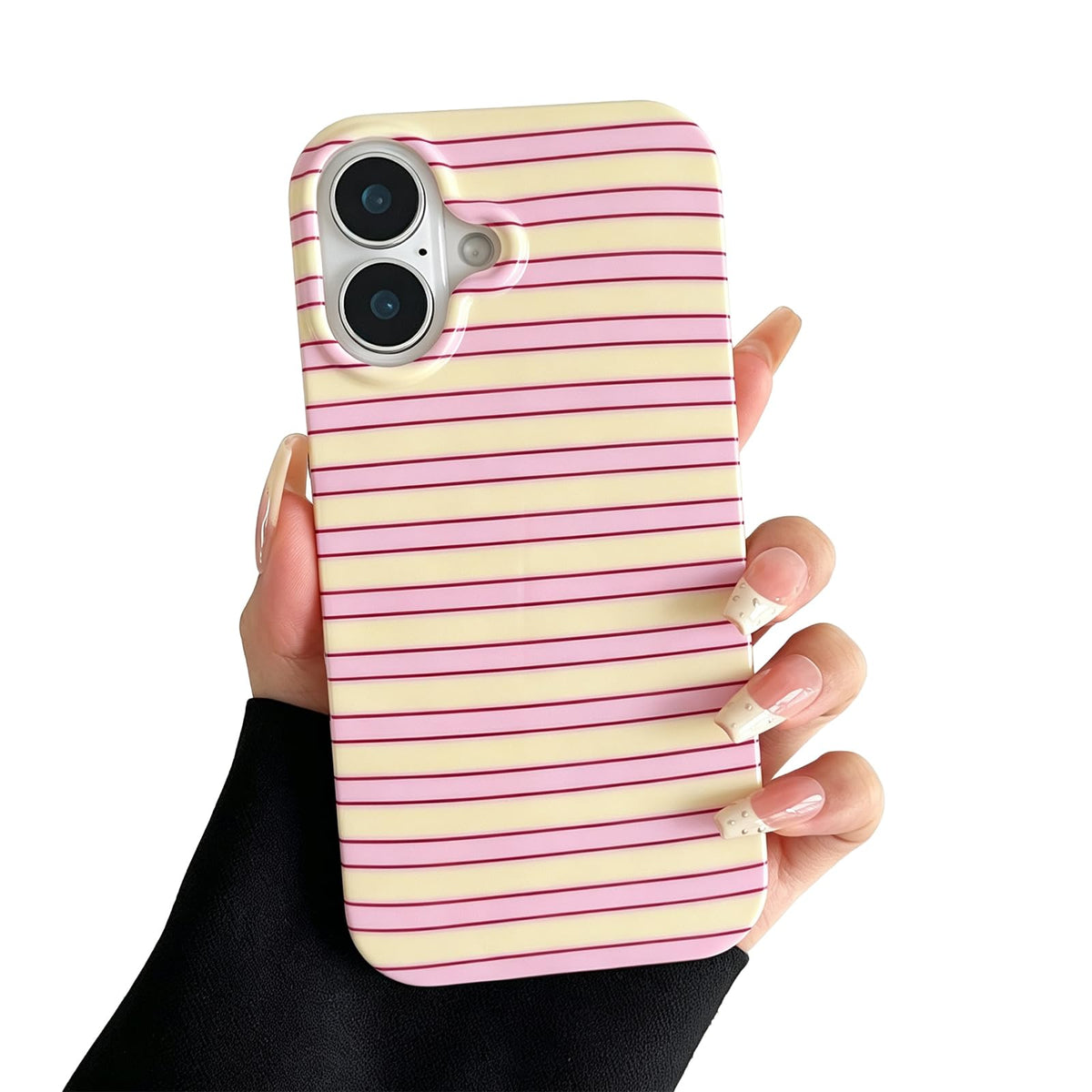 for iPhone 18 Pro Max Case / 17 Pro Max Case Striped, Blue Yellow