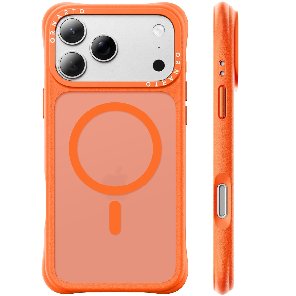 ORNARTO Magnetic for iPhone 17 Pro Max Case, Translucent Matte, Chalk Pink
