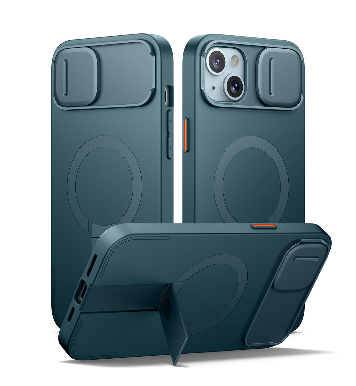 SURITCH for iPhone 17 Pro Max Case with Camera Control Cover, Camera Cover and Adjustable Kickstand, Compatible with MagSafe, Shockproof Bumper Protective Cases 6.9 Inch, Black