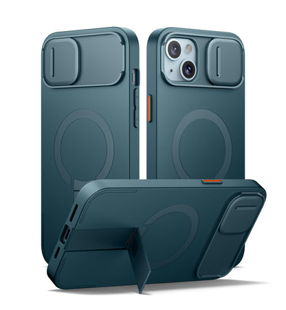 SURITCH for iPhone 17 Pro Max Case with Camera Control Cover, Camera Cover and Adjustable Kickstand, Compatible with MagSafe, Shockproof Bumper Protective Cases 6.9 Inch, Black