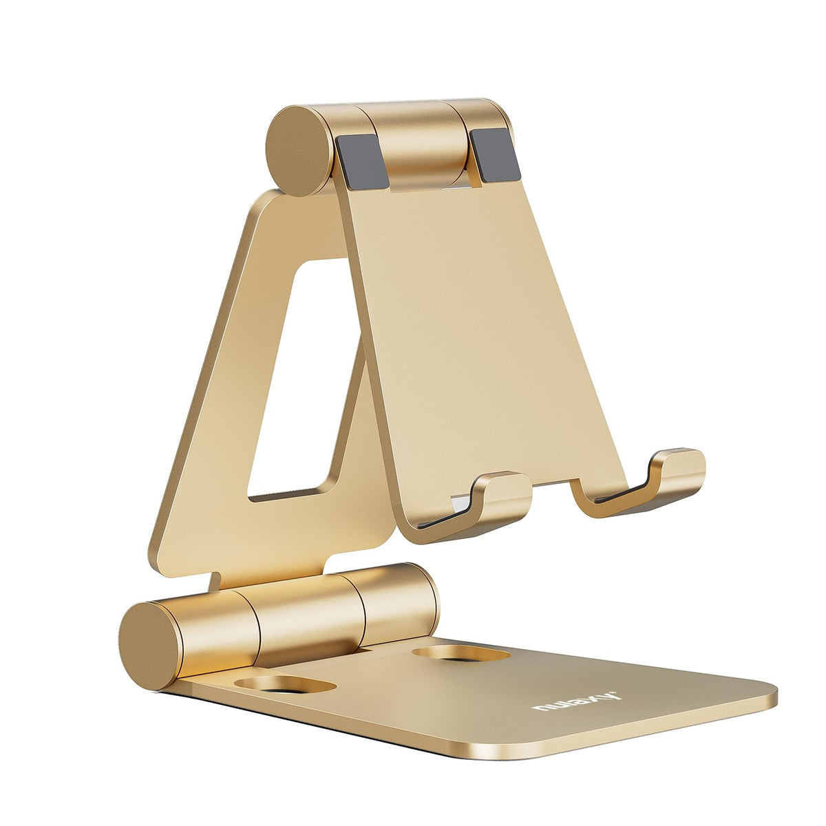 Nulaxy Full Aluminum Dual Folding Cell Phone Stand for Desk, Blue