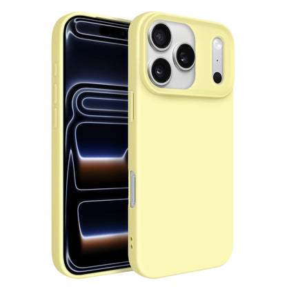 Newseego for iPhone 17 Pro Max Case with Camera Control Button, Solid Color Liquid Silicone Case for Women Girls Men Anti-Scratch Lining Shockproof Drop Protective Cover for iPhone 17 Pro Max-Yellow