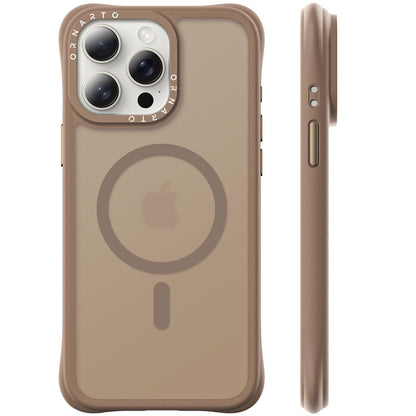 ORNARTO Magnetic for iPhone 15 Pro Max Case, Translucent Matte, Chalk Pink